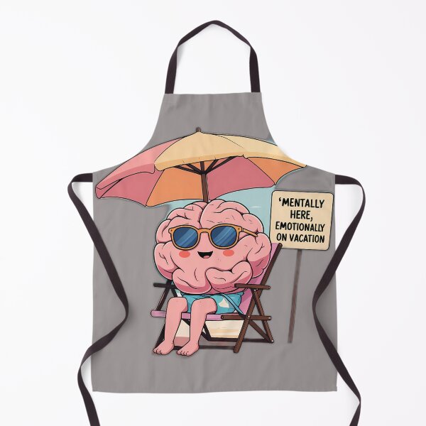 Item preview, Mentally Here, Emotionally on Vacation – Mental Health Funny Design designed and sold by Jackypoo Design.