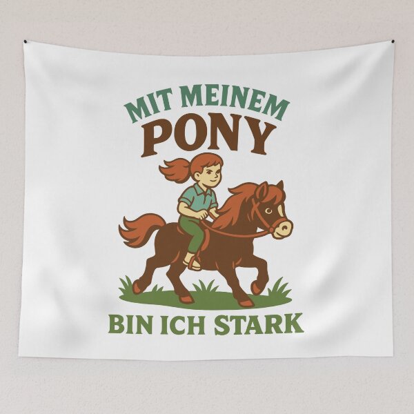 Item preview, With My Pony I Am Strong Riding designed and sold by LuminOrb.