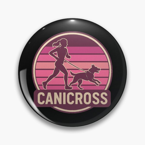 Item preview, Canicross Woman – Vintage Retro Logo with Pink Gradient Design designed and sold by OTSC.