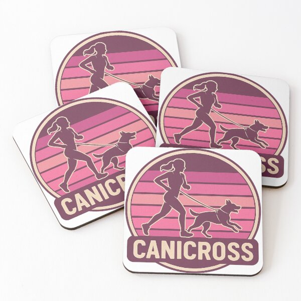 Item preview, Canicross Woman – Vintage Retro Logo with Pink Gradient Design designed and sold by OTSC.