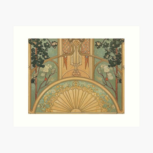 Aperçu de l'œuvre Alphonse Mucha Floral 1898 créée et vendue par maniacfitness.