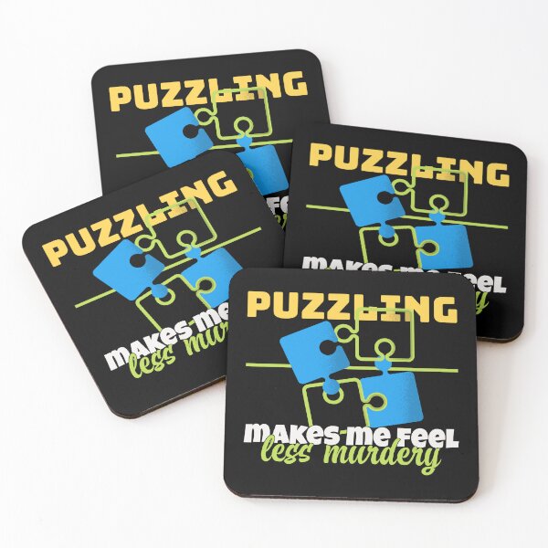 Item preview, Puzzling Makes Me Feel Less Murdery designed and sold by PearProject&Printables.