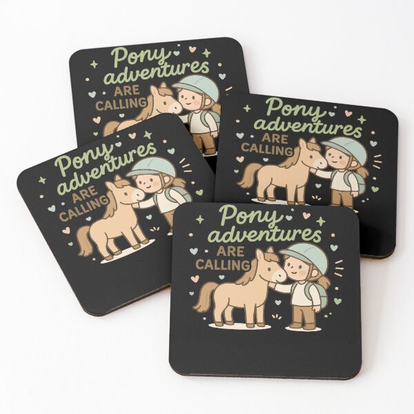 Item preview, Pony Adventures Are Calling Riding Kids Ponies designed and sold by LuminOrb.