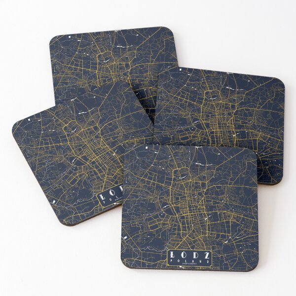 Item preview, Lodz City Map of Poland - Gold Art Deco designed and sold by deMAP.