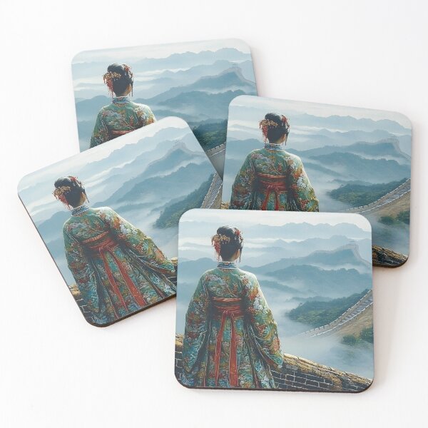 Item preview, Enchanting View of the Great Wall and Traditional Dress designed and sold by Artessie.