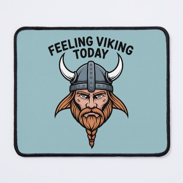 Item preview, Feeling Viking Today Scandinavian Warrior With Horned Helmet designed and sold by SurrealArtSzysz.