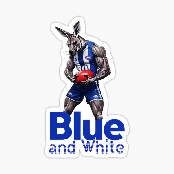 Item preview, AFL Roo Power - Blue and White Champion designed and sold by ArtisticDesignsbyLinda.