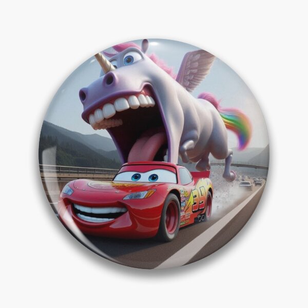 Item preview, lightning mc queen getting eaten by unicorn designed and sold by Hellpaga.