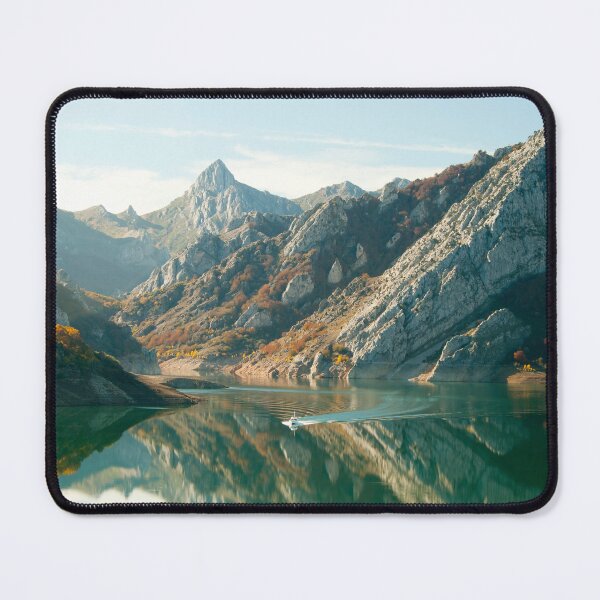 Item preview, Riaño Reservoir in Autumn: Symmetrical Mountain Reflections designed and sold by Clavivs.