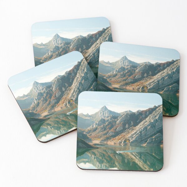 Item preview, Riaño Reservoir in Autumn: Symmetrical Mountain Reflections designed and sold by Clavivs.