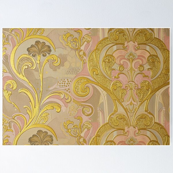 Aperçu de l'œuvre Klimt Gold Floral créée et vendue par maniacfitness.