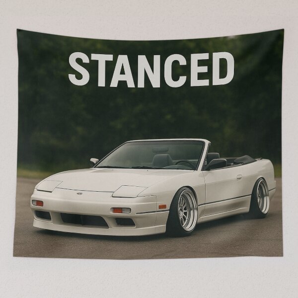 Item preview, Stanced S13 Convertible – Slammed Perfection on Pavement designed and sold by BOOSTEDMERCH.