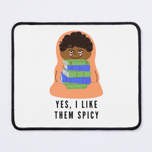 Item preview, Yes, I like them spicy - cheeky peach reading burrito designed and sold by CreativeStrand.