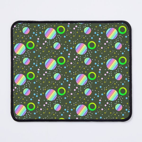 Item preview, Bright rainbow abstract circles design | vibrant stylish dark green circle pattern  designed and sold by lausn.