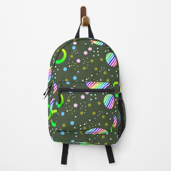 Item preview, Bright rainbow abstract circles design | vibrant stylish dark green circle pattern designed and sold by lausn.