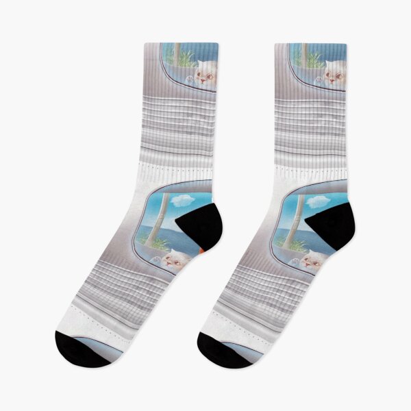 Item preview, Scenic Train Ride – Bunny Girl & Cat Window Seat designed and sold by ZKOZKOHI.