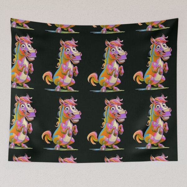 Item preview, Funny horse in squatting position designed and sold by Happy4uuuu.