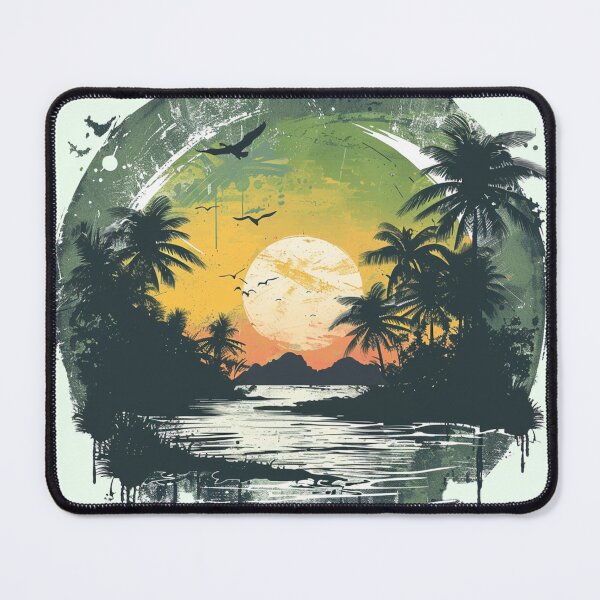 Item preview, Tropical Sunset Vibes – Vintage Beach LandscapE designed and sold by TeesAndSass.
