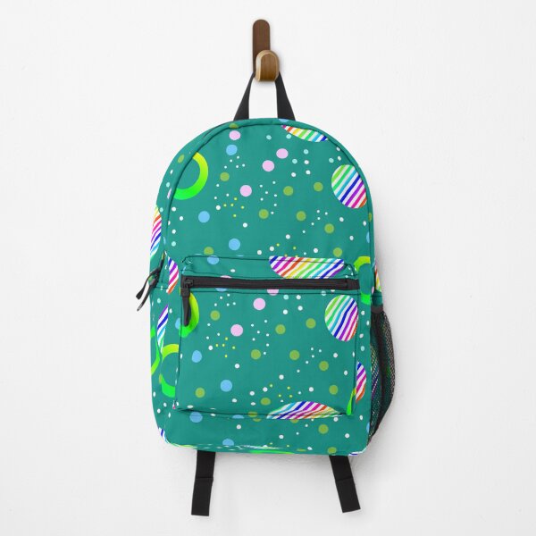Item preview, Green colorful rainbow abstract circles design | vibrant stylish blue green circle pattern  designed and sold by lausn.