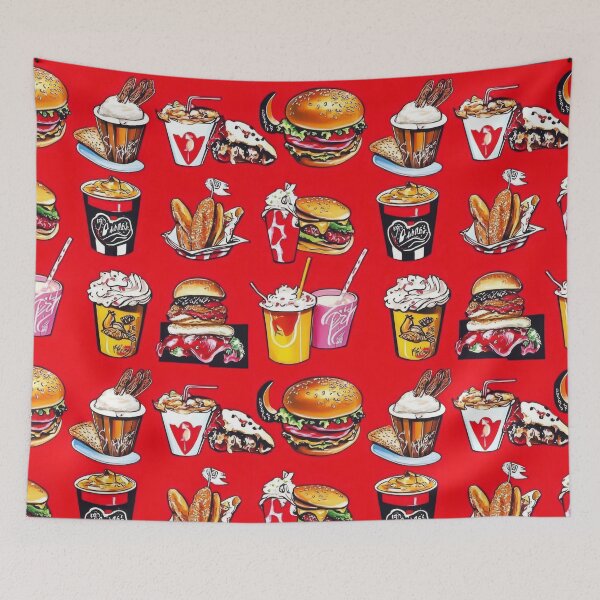 Item preview, Vintage snacks layout with bold colors — Contemporary Graphic Art Style designed and sold by HEADMADE-TV.