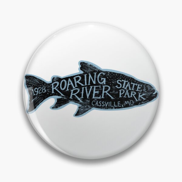 Artikelvorschau, Etikett des Roaring River State Parks entworfen und verkauft von John Morris Illustration.