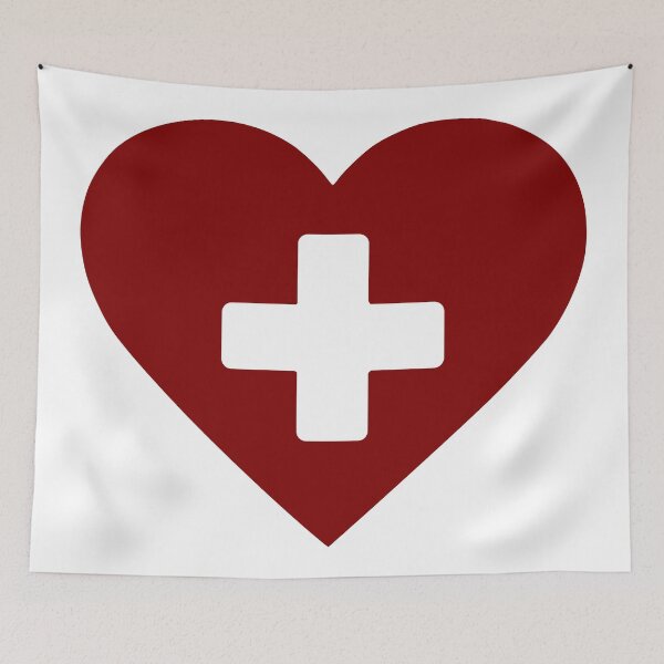 Item preview, Heart with First Aid Cross designed and sold by quibrak.