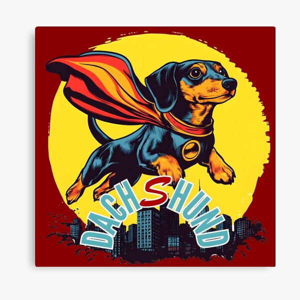 Item preview, Superhero Dachshund designed and sold by VisuAIze.
