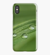 Water drops on green grass iPhone Case