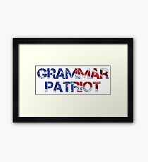 Grammar Patriot Framed Print