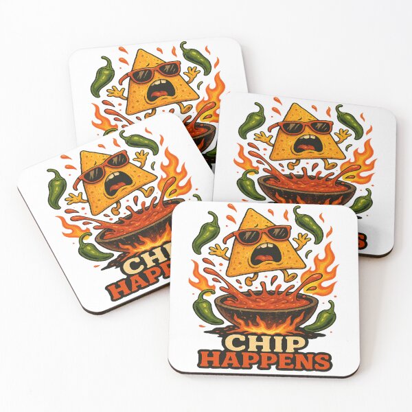 Item preview, Chip Happens – Spicy Snack Meltdown designed and sold by POD DYNASTY.