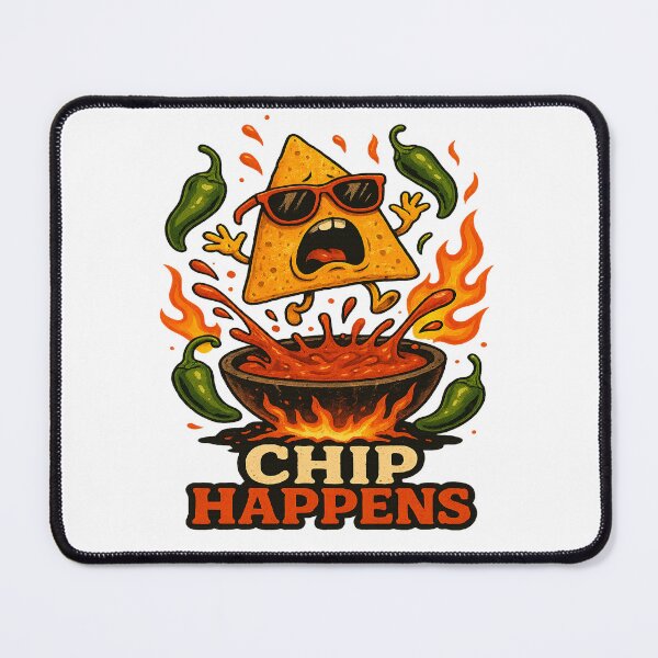 Item preview, Chip Happens – Spicy Snack Meltdown designed and sold by POD DYNASTY.