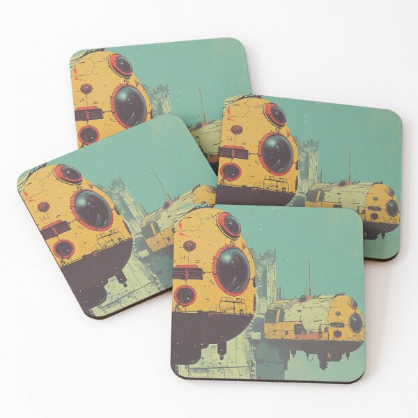 Item preview, Retro Sci-Fi Hover Pods – Futuristic Urban Skyline designed and sold by TeesAndSass.