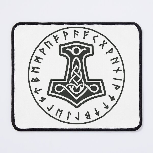 Item preview, Mjolnir, con runas designed and sold by The lucky Hippy.