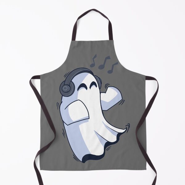 Item preview, A little ghost listening to music with wireless headphones designed and sold by fifou96.