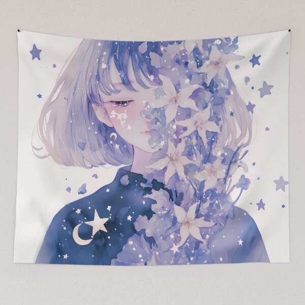Item preview, Starry Floral Reverie – Ethereal Watercolor Vision designed and sold by Meltisca.