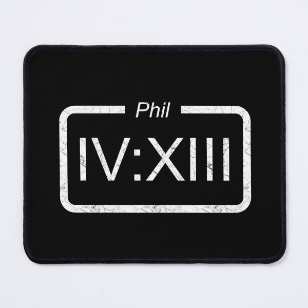 Item preview, Philippians 4:13 Roman Numeral Christian Typography Minimal Typographic Bible Verse – Phil IV:XIII - white designed and sold by ZechJohnRB.