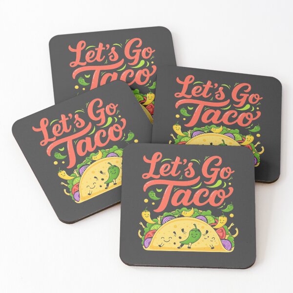 Item preview, Let’s Go Taco – Spicy Fun Art | by EgyApe designed and sold by egyape ⭐⭐⭐⭐⭐.
