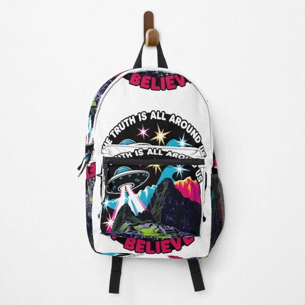 Item preview, The Truth is Out There: I Believe (Retro UFO over Ancient Ruins) designed and sold by DigiArt8Design.