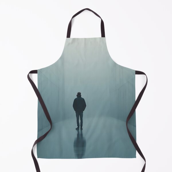 Item preview, Solitary Figure Walking Through Misty Urban Street designed and sold by Pixel Press Prints.