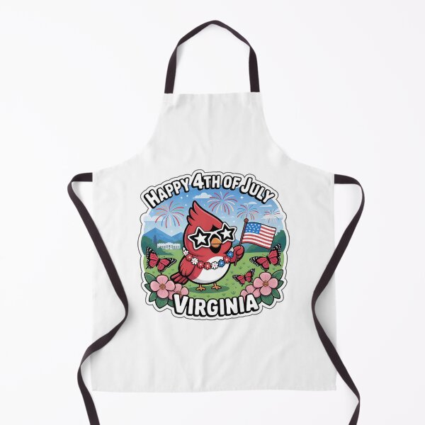 Item preview, Cute Red Cardinal Virginia 4th of July Patriotic Sticker designed and sold by Nuist25.