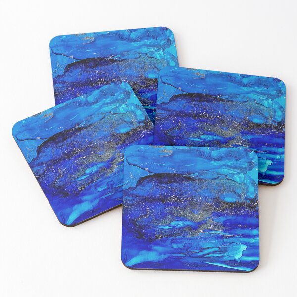 Item preview, Blue Abstract Waves Painting  designed and sold by MindfulArtSandy.