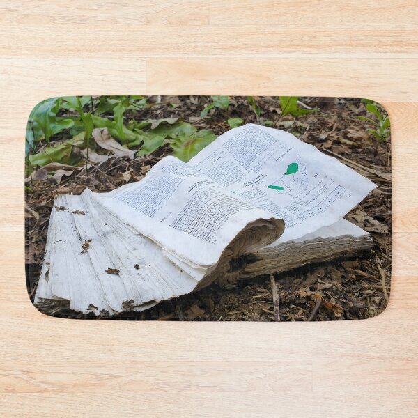 Item preview, Weathered Book Left Behind in Forest Floor designed and sold by Pixel Press Prints.
