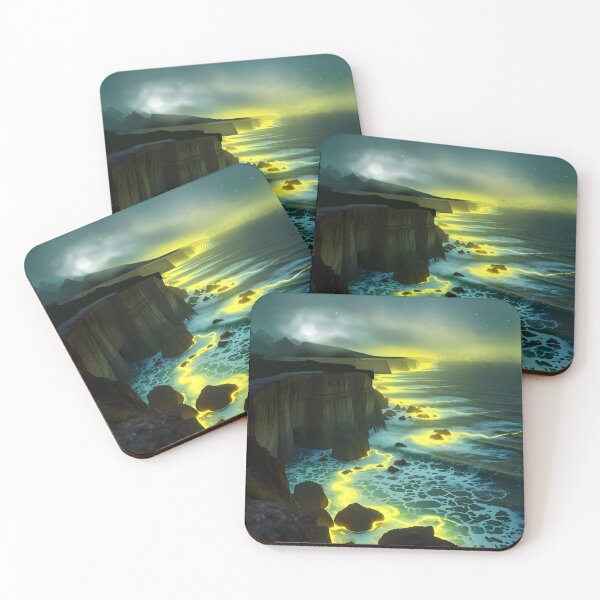Item preview, Miracles of God, Invisible Night Ocean Shore, Neon - Lemon Glow  designed and sold by Felia001.