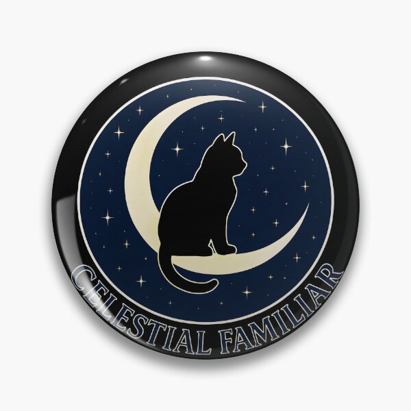 Item preview, Celestial Familiar Cat on Crescent Moon Art | Mystical Starry Night Witchy Design designed and sold by Shoot-The-Moon.