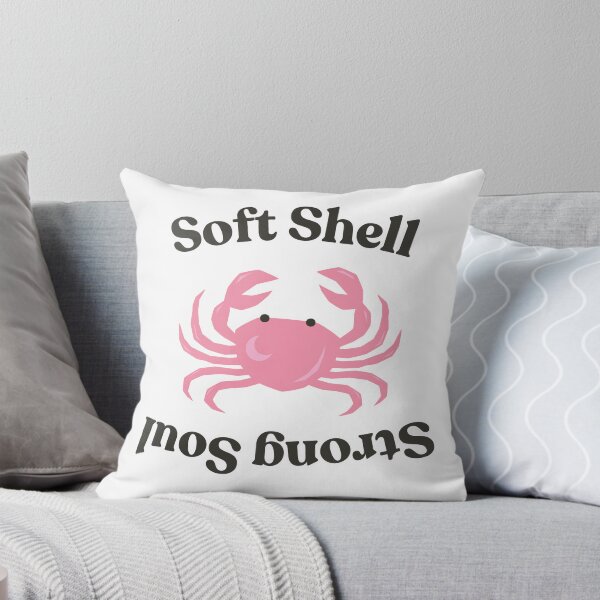 Item preview, soft shell, strong soul- cancer crab sticker designed and sold by PKPrintz.