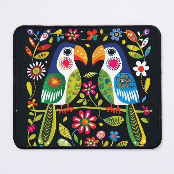 Item preview, Mexican Embroidery Pattern Art Birds Flowers designed and sold by xiao xuans.