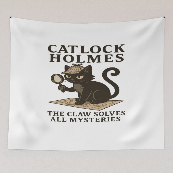 Item preview, Catlock Holmes: The Feline Detective Solving Mysteries designed and sold by ‏Designly Yours‏.