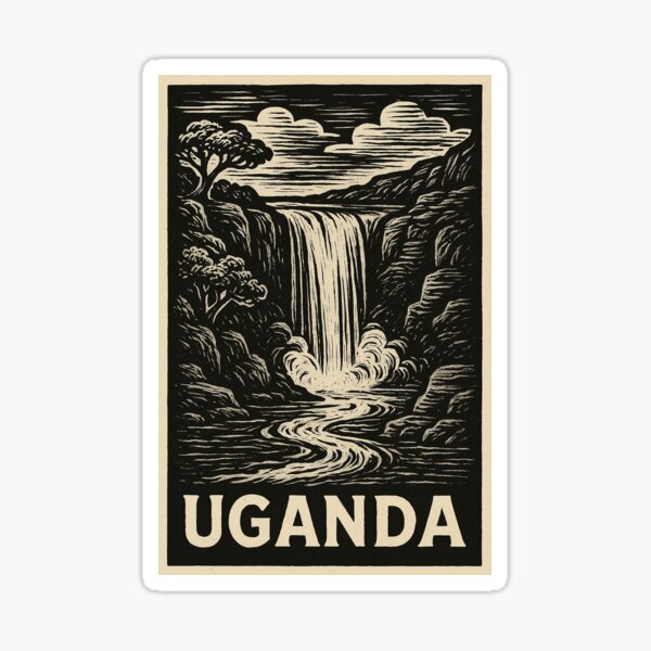 Item preview, Uganda Linocut Style  designed and sold by Thistle-TShop.