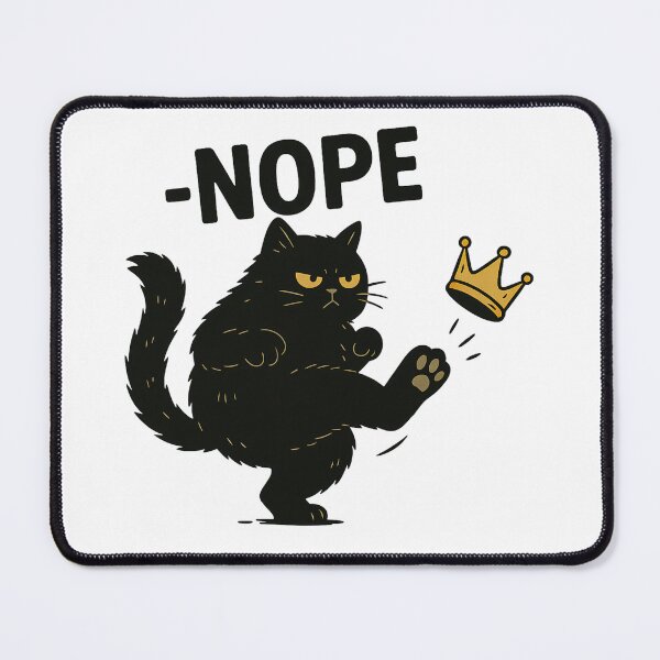 Item preview, No Kings in America Black Cat Gift, Funny No Kings Political Meme Design designed and sold by Run to Creations.