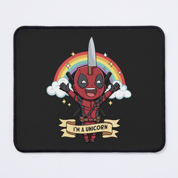 Item preview, Funny Chibi Antihero with Rainbow Knife Horn – I’m a Unicorn Meme Design designed and sold by -DEEWOLF-.
